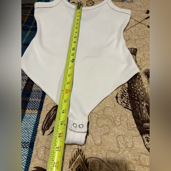 Women's Wild Fable Sleeveless Ribbed thong 
Bodysuit White size L - Picture 6 of 7